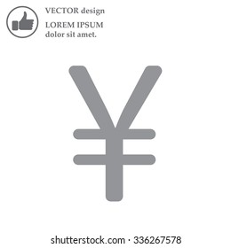 Chinese yuan icon. Vector illustration.