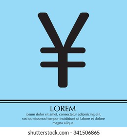 Chinese yuan icon. Vector illustration.