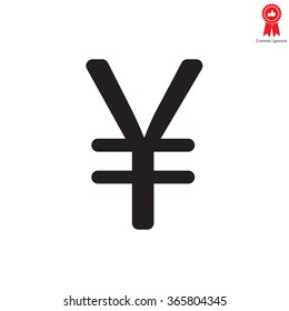 Chinese yuan icon. Vector illustration.