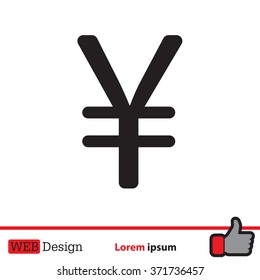 Chinese yuan icon. Vector illustration.