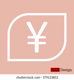 Chinese yuan icon. Vector illustration.