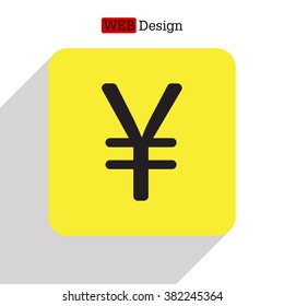 Chinese yuan icon. Vector illustration.