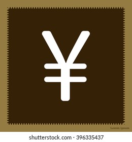 Chinese yuan icon. Vector illustration.