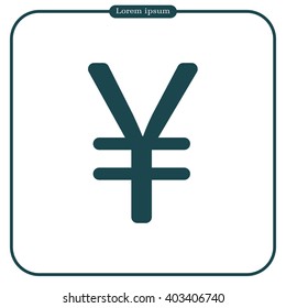 Chinese yuan icon. Vector illustration.