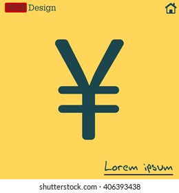 Chinese yuan icon. Vector illustration.
