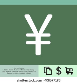 Chinese yuan icon. Vector illustration.