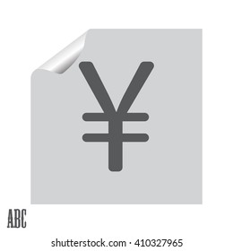 Chinese yuan icon. Vector illustration.
