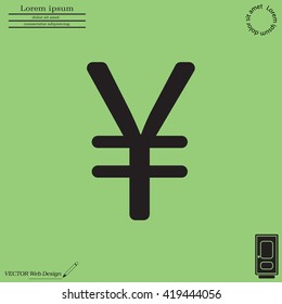Chinese yuan icon. Vector illustration.