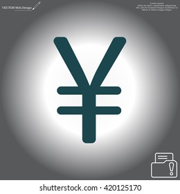 Chinese yuan icon. Vector illustration.