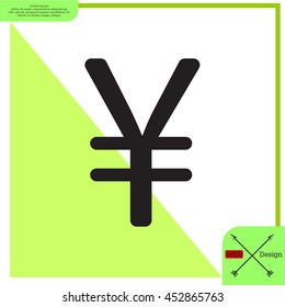 Chinese yuan icon. Vector illustration.