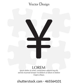 Chinese yuan icon. Vector illustration.