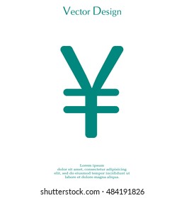 Chinese yuan icon. Vector illustration.