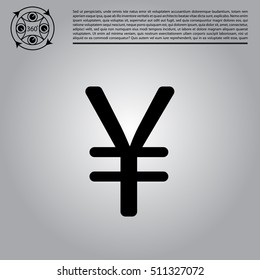 Chinese yuan icon. Vector illustration.