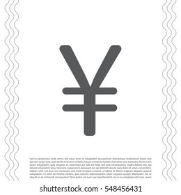 Chinese yuan icon. Vector illustration.