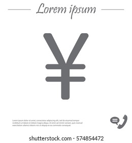 Chinese yuan icon. Vector illustration.