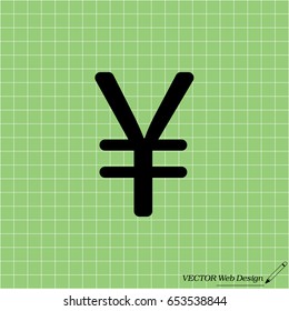 Chinese yuan icon. Vector illustration.