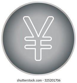 Chinese yuan (Japanese yen) line icon. Vector illustration.