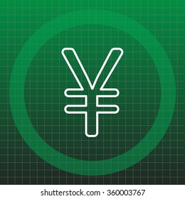 Chinese yuan (Japanese yen) line icon. Vector illustration.