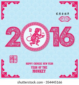 Chinese zodiac: 2016 Year of the monkey / Stamps which on the attached image Translation: Everything is going very smoothly / Chinese wording translation:2016 year of the monkey
