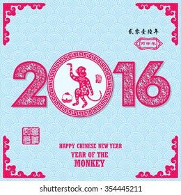 Chinese zodiac: 2016 Year of the monkey / Stamps which on the attached image Translation: Everything is going very smoothly / Chinese wording translation:2016 year of the monkey
