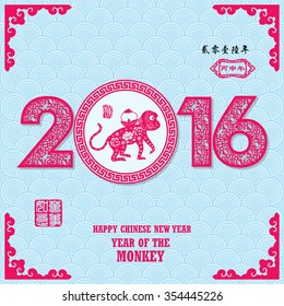 Chinese zodiac: 2016 Year of the monkey / Stamps which on the attached image Translation: Everything is going very smoothly / Chinese wording translation:2016 year of the monkey
