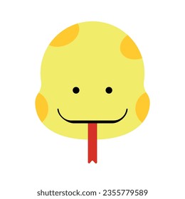 Chinese zodiac animal in flat style, snake. Vector illustration.
