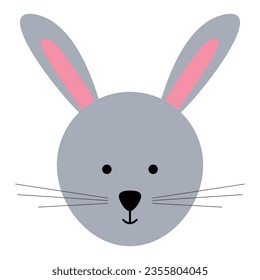 Chinese zodiac animal in flat style, rabbit, cat. Vector illustration