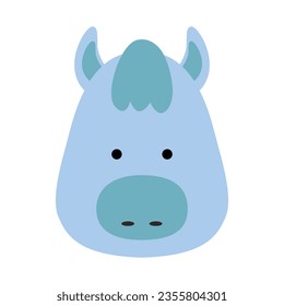 Chinese zodiac animal in flat style, horse. Vector illustration.