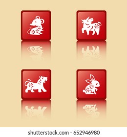 Chinese Zodiac Animal Icons Collection