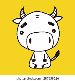Chinese Zodiac cow doodle drawing