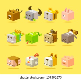 Chinese Zodiac icon set