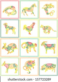 Chinese zodiac illustration