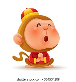 Chinese Zodiac - Monkey. Chinese New Year. Gong xi Gong xi. 