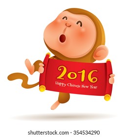 Chinese Zodiac - Monkey. Chinese New Year 2016.  