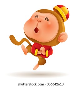 Chinese Zodiac - Monkey. Chinese New Year. Gong xi Gong xi. 