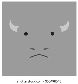 Chinese zodiac ox face