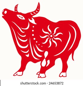 Chinese zodiac of ox year