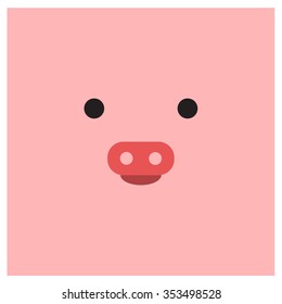 Chinese zodiac pig face