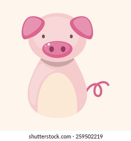 Chinese Zodiac pig theme elements