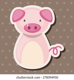 Chinese Zodiac pig theme elements