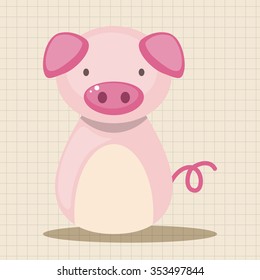 Chinese Zodiac pig theme elements
