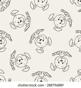 Chinese Zodiac rabbit doodle drawing seamless pattern background