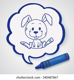 Chinese Zodiac rabbit doodle drawing