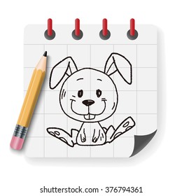 Chinese Zodiac rabbit doodle drawing