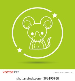 Chinese Zodiac rat doodle