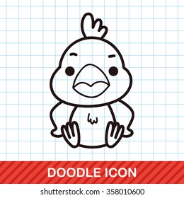 Chinese Zodiac rooster doodle