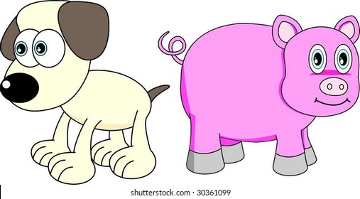 Chinese Zodiac Set 6 :Dog And Pig