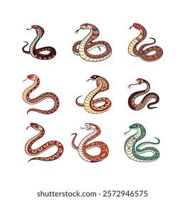 Chinese zodiac set of snake collection