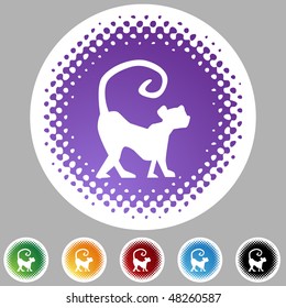 Chinese zodiac sign animal isolated on a white background.