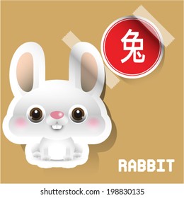 Chinese Zodiac Sign Rabbit Sticker